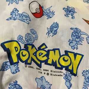 Pokemon Twin Sheets Set 1998 (2) Flat And Fitted Nintendo‎ USA 1st Gen Pikachu